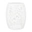 Table d'appoint contemporaine en fer blanc - taillée avec une jolie feuille tropicale, l 16,76 po x P 20,68 po, avec motif de feuille élégant prêt à accueillir sur le côté, aucun assemblage requis-1793550214