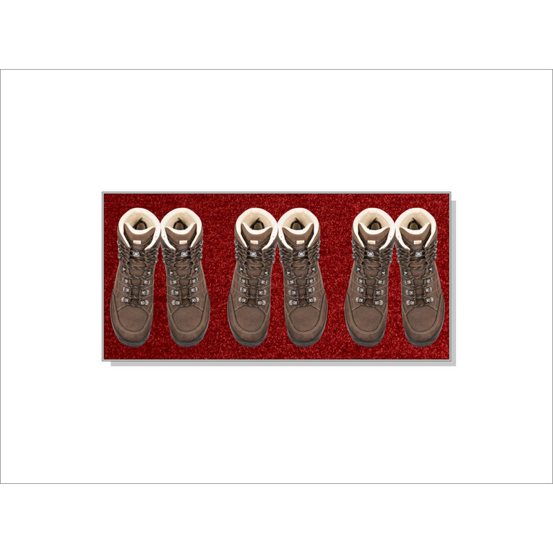 Finnleigh Non-Slip Indoor Doormat, Red