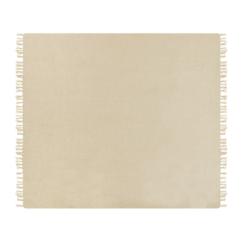 CHAOHANI Woven Throw Blanket, 220cm W x 240cm L, Beige