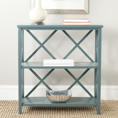 Stylish Paignt Etagere Bookcase – Farmhouse Chic 2-Shelf Display & Storage Organizer for Living Room