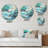 Oceanic Collage III - Abstract Collages Wall Clock-101236599