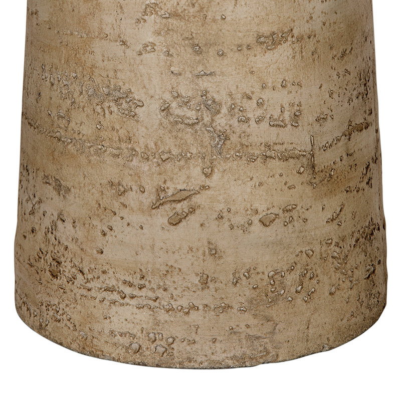 Table d'appoint ronde 22 pi x 22 po x 25,5 po en ciment crème avec base piédestal, Cream