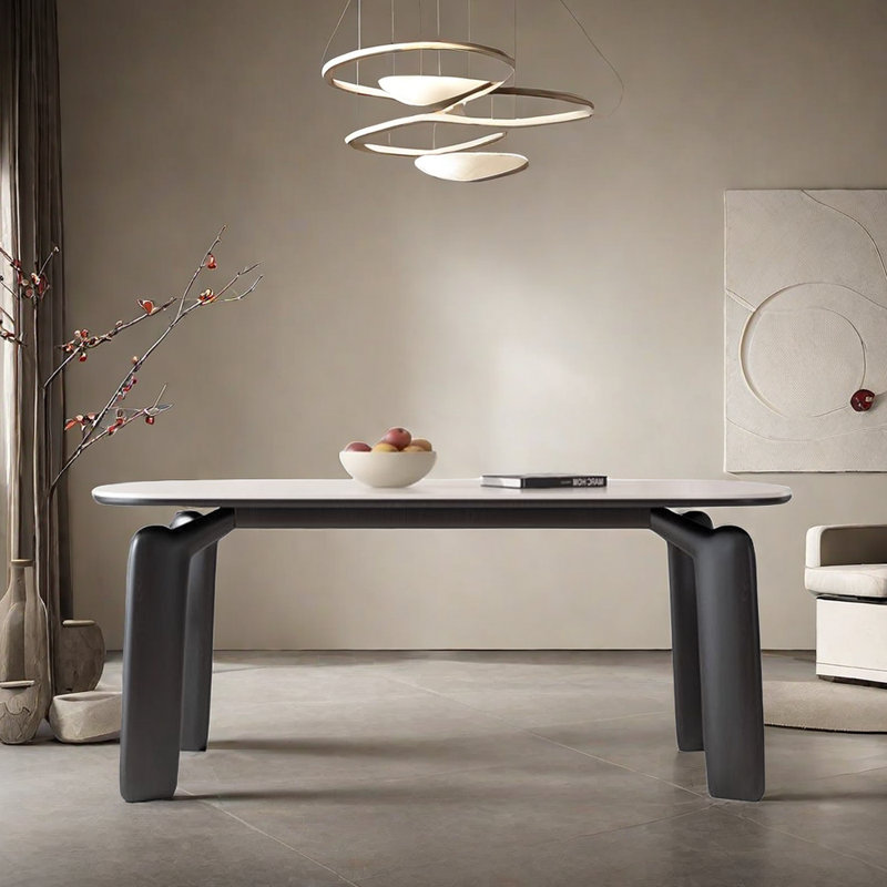 Table de salle à manger Quinterrius, Noir, H 29,5 po x L 70,8 po x l 35,4 po