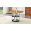 Table de salle à manger circulaire de 47,3 pouces de diamètre avec épissure moderne et rangement double couche