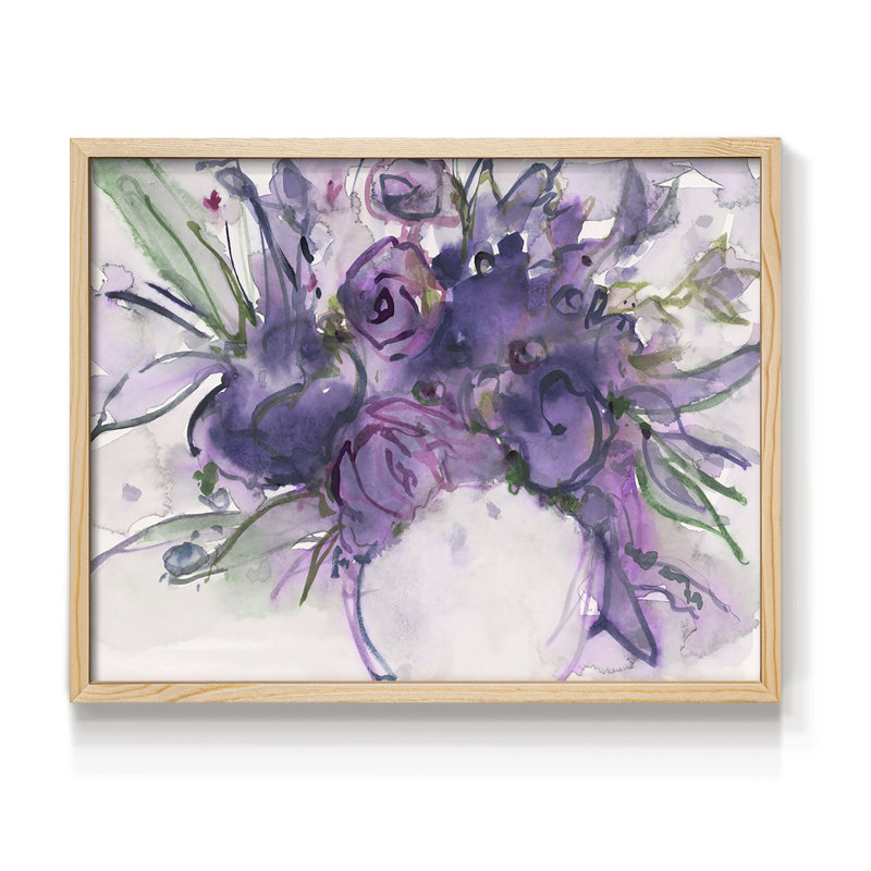 Lavande florale Splendor I - impression encadrée - réarmable, H 8 po x l 10 po, Naturel
