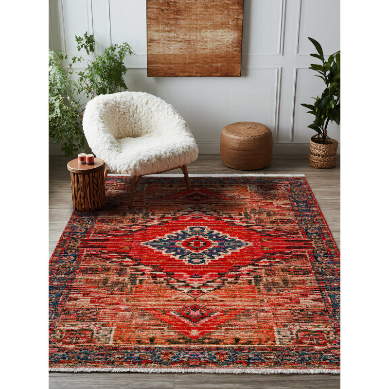 Tapis en coton Strawbridge, Tapis de couloir 5 pi 3 po x 11 pi 6 po