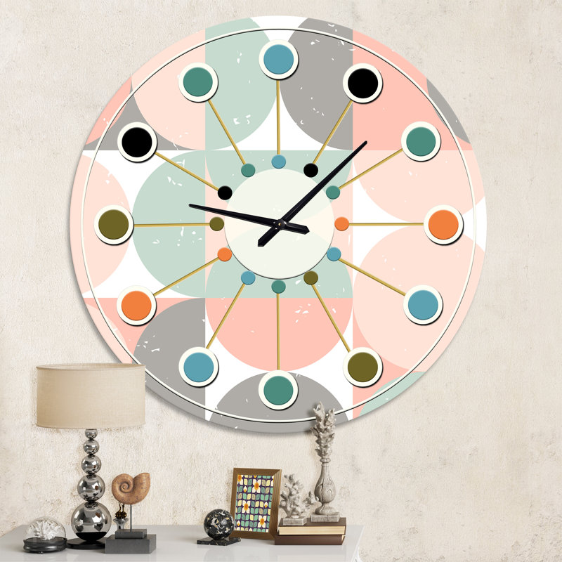 Horloge murale rétro Mid-Century, Moyenne