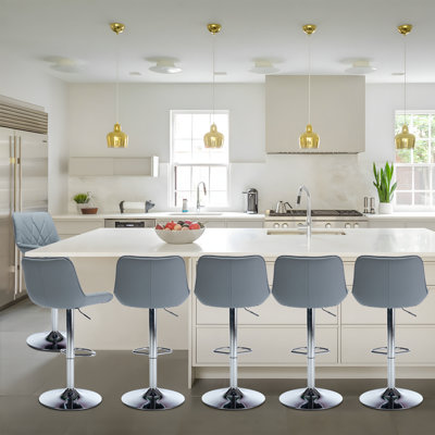 Adjustable Swivel Counter Height Barstools Chairs with Back