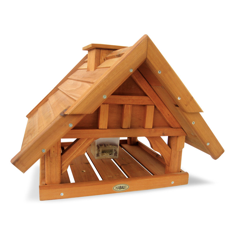 Wood Freestanding Decorative Bird Feeder
