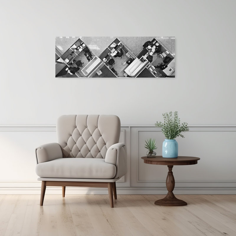 Art mural moderne géométrique moderne, H 36 po x l 12 po