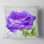Fleur rose bleue avec éclaboussures de peinture - coussin imprimé floral-30746113-30746116