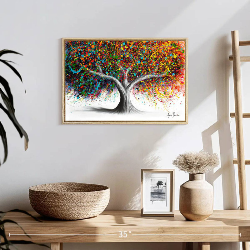 Arbre de célébration, Cadre flottant en bois naturel, 19 po x 13 po