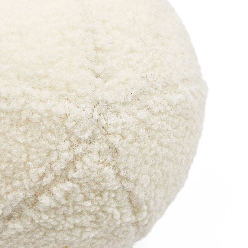 Ornement suspendu à boule, 12, Crème, H 3,9 po x l 3,9 po x P 3,9 po