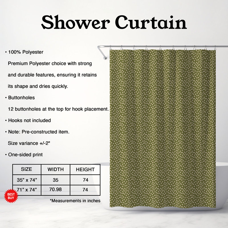 Rideau de douche Foliage Lattice - Premium, H 74 po x l 35 po
