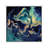 Dramaqueen - Gold And Indigo by Monika Strigel - Floater Frame Print on Canvas-553755746-553755747