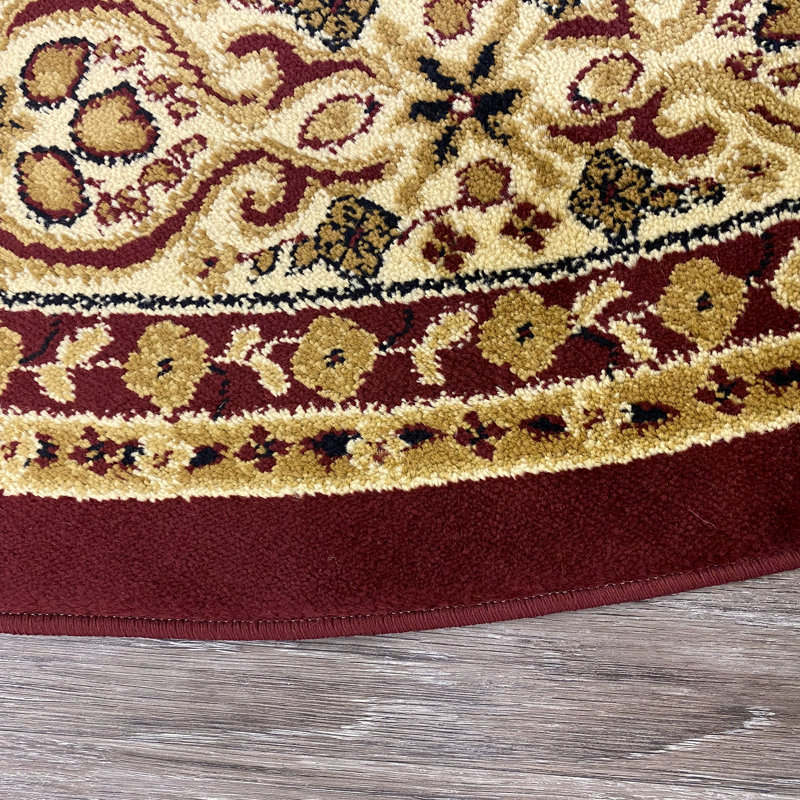 Tapis à motif floral de la collection Anoush de Luxe Weavers, Rond 8 pi
