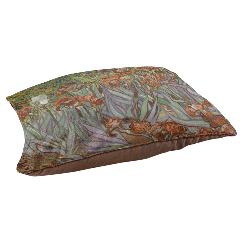 Burk Fleece Pet Bed, 19.5" L x 29.5" W, Orange/Dark Brown