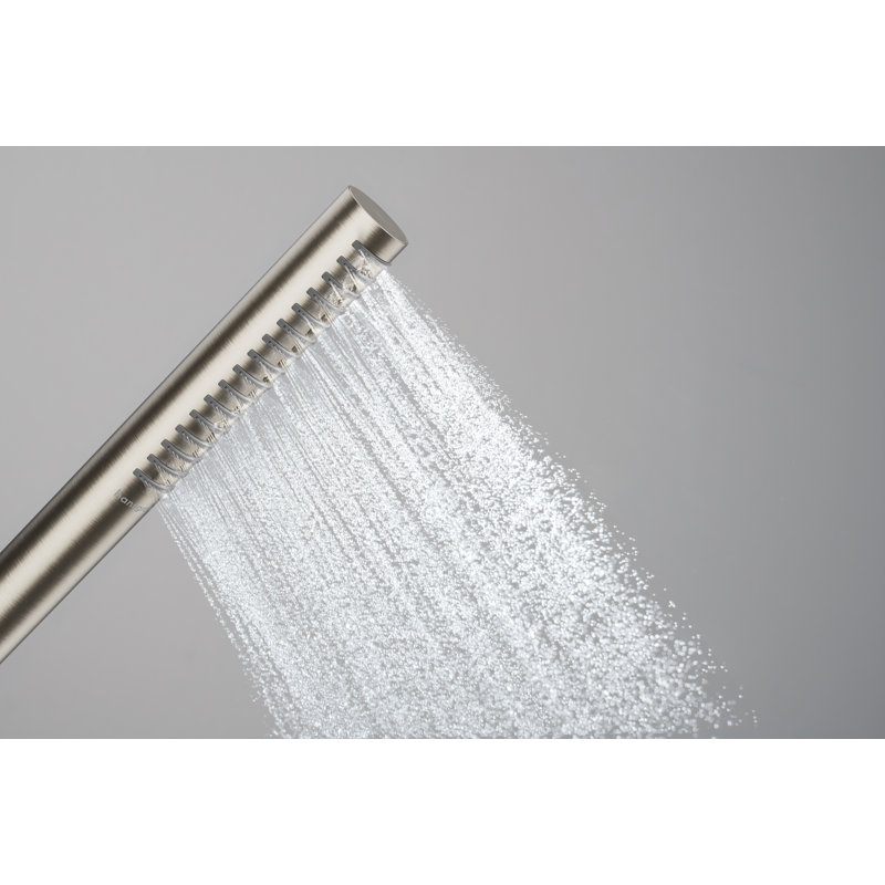 Robinet de baignoire autoportant avec douche à main 1,75 GPM hansgrohe Tecturis S, Nickel brossé