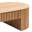 Table basse ovale en bois avec tiroir Mid-Century moderne de 51,18 po Table basse unique pour meubles de salon, table à thé-1201874482