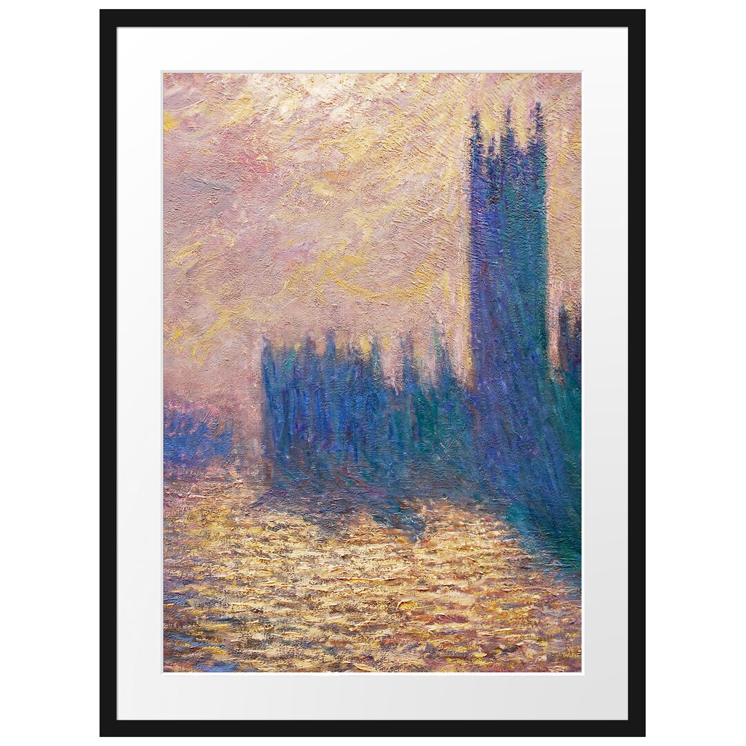 Gerahmter Kunstdruck Claude Monet - the Parliament of London von Claude Monet