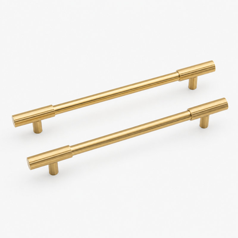 2pcs Solid Brass Gold Cabinet Pulls