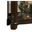 Distinguished Carved 3 Shelf Curio Cabinet in Cherry Brown