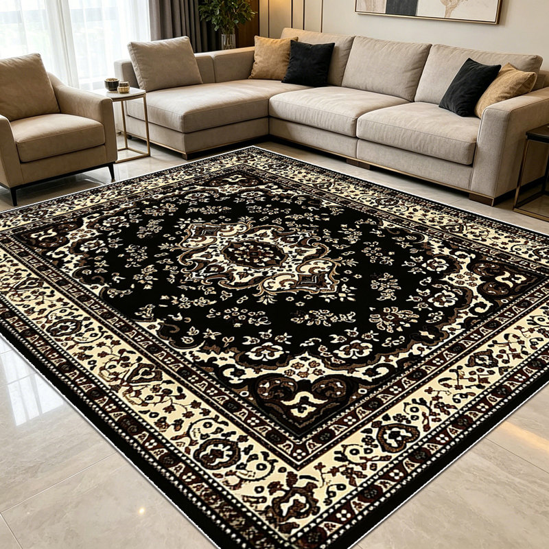 1PC Vintage Persian Traditional Floral Medallion area rugs for Living Room, Soft and Comfortable, Suitable for all seasons, easy-to-maintain, machine washable Indoor floor mat, Under Table Farmhouse suitable for dining room, bedroom, kitchen