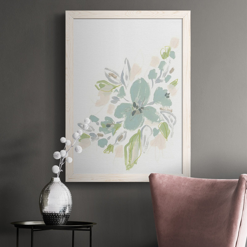 Seafoam Petals II, reproduction d'art sur toile encadrée, Blanc, H 37,5 po x l 27,5 po x P 1 po