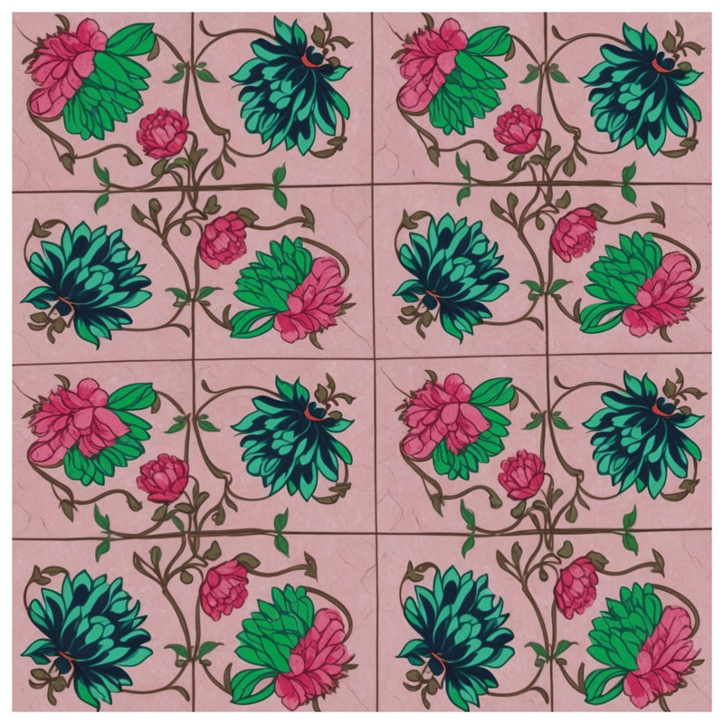 Tapis de bain rose à motif floral, 24in W x 17in L