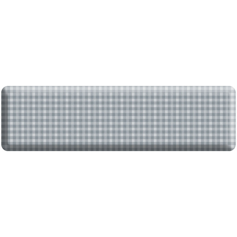 Anti-Fatigue Kitchen Comfort Mat, Cottage Check Pattern In Blue, Blue, 20" x 72"