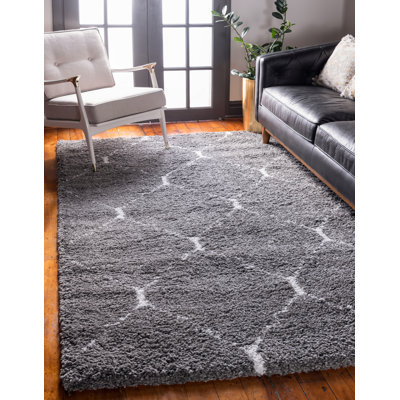 Geometric Shag Area Rug
