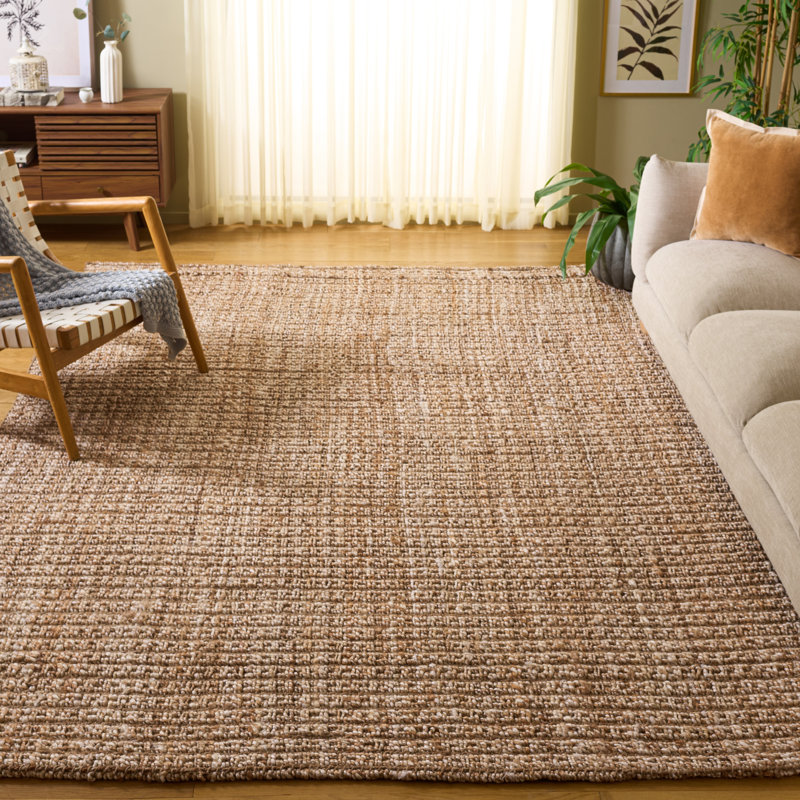 Handwoven Beige Rug, Rectangle 8' x 10'