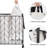 3-Section Laundry Hamper Sorter With Retractable Hanging Rod & Storage Shelf - 65.3" Clothes Drying Rack With Lockable Wheels For Heavy Duty Laundry Room Organization