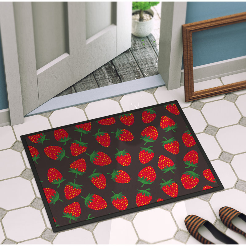 Yokoyama Indoor / Outdoor Rug, Gray/Red, Rectangle 2' x 3'
