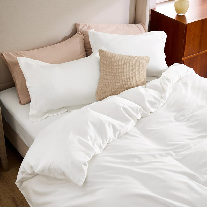 Ensemble de housse de couette en coton, King Duvet Cover + 2 Shams