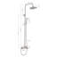 VIBRANTBATH Système de barre de robinet de douche à double tête en nickel brossé 8 pouces avec inverseur bidirectionnel Terra Flow (valve à disque en céramique incluse)-88864182