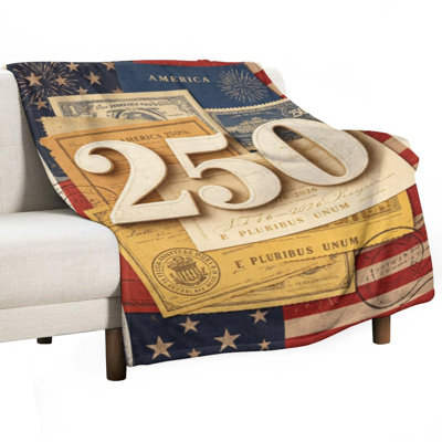 Jeté en flanelle de luxe American Backgr