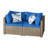 Outdoor Loveseat With Adjustable Feet