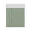 Meuble-lavabo de salle de bain avec lavabo vasque rectangulaire en céramique et rangement à gauche-115697501