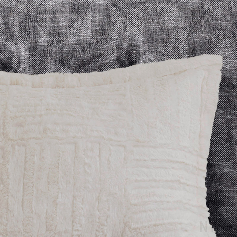 Mini ensemble d'édredon en duvet synthétique, Ivoire ivoire, Édredon simple et 1 taie décorative