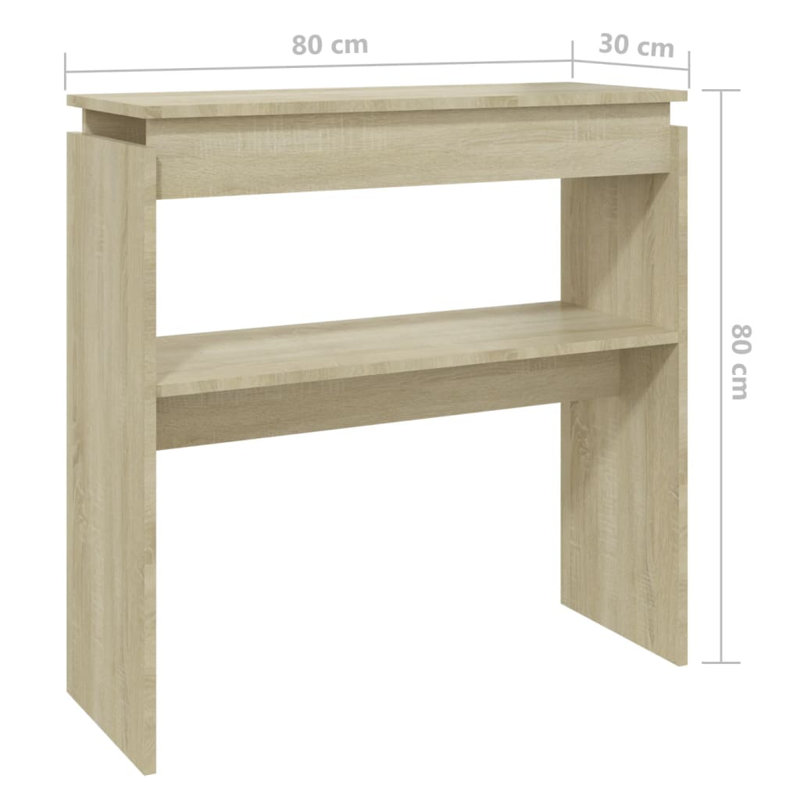 Console Console Table d'entrée pour couloir Table d'appoint étroite en bois d'ingénierie, Chêne de Sonoma