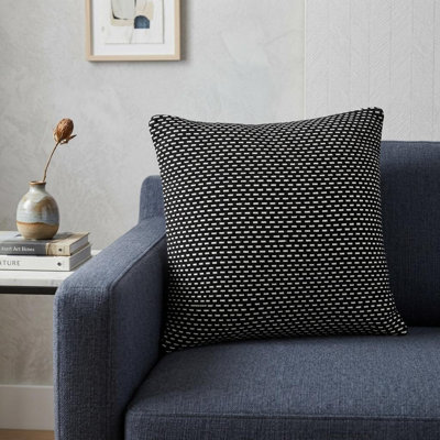 Coussin décoratif noir Tuxedo