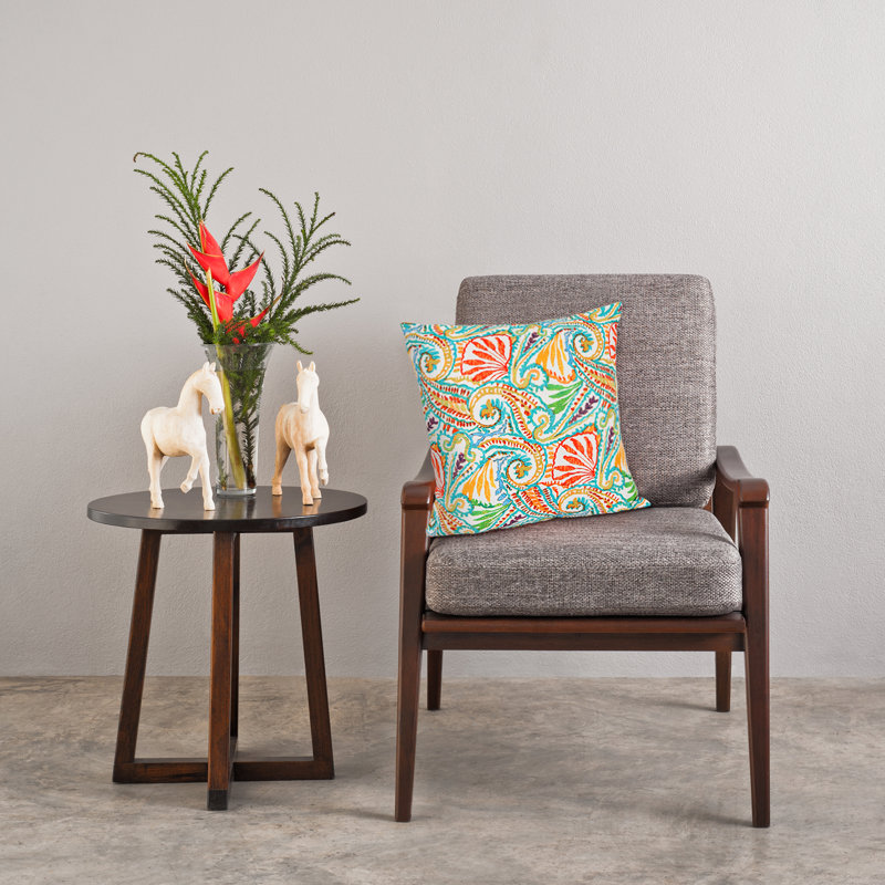 Paisley White Outdoor Cushion Covers Set of 4