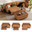 Canapé modulaire en L rembourré en L de 81 po avec méridienne coulissante Sherry, porte de rangement USB et porte-gobelets Sherry-121418795-129533483