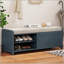 Banc à chaussures avec rangement et coussin, banc de rangement à volets vieillis avec charme rétro pour le salon, vestibule-921055943