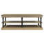 55.1" Wood Coffee Table With Black Legs