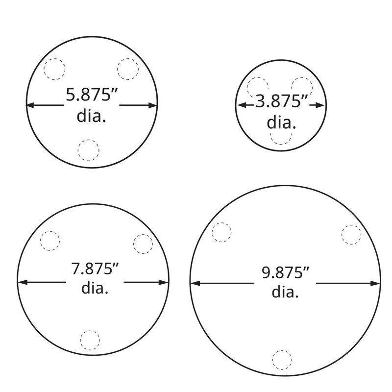 Clear Acrylic 4-Piece Round Riser Set for Countertop Display