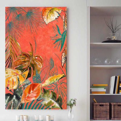 «Orange Palm Selva II», reproduction de peinture à l'aquarelle