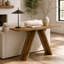 Console moderne de 43 po pour le vestibule, table de canapé étroite en bois avec base à structure en A, table d'appoint mince pour le salon et le vestibule-130849292