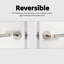Poignée de porte intérieure Mila en nickel satiné moderne avec rosette ronde et vis dissimulées-130713446-130713450-130713449